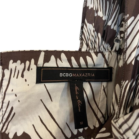 BCBG Brown and Cream Mini Dress Size Medium - Picture 5 of 9